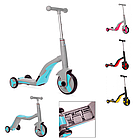 Дитячий самокат 3 в 1, беговел, 3-колісний велосипед GS-0058, PU колеса, фото 5