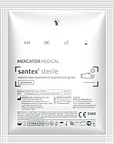 Рукавиці латексні стерильні Mercator santex sterile діагностичні припудрені (Білі) 50 пар, фото 4