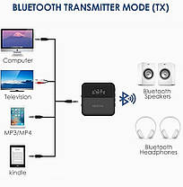Bluetooth адаптер 5.0 з aptX VIKEFON BT-B20 приймач передавач звуку на чіпі CSR8675, фото 6