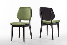 Стілець кухонний 03В зелений Exim Mustang Light Green (каркас венге SE7059) 45x43x84 тканина/дерево, фото 3