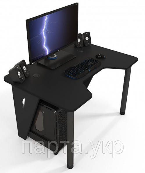 Геймерський ігровий стіл IVAR-1200 Чорний/Чорний, 120 см
