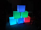 LED Світильник Куб декоративний 20x20 см16 кольорів + режими сенсорна кімната TIA-SPORT, фото 4