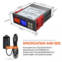 Цифровой регулятор температуры и влажности , 220V STC 3028