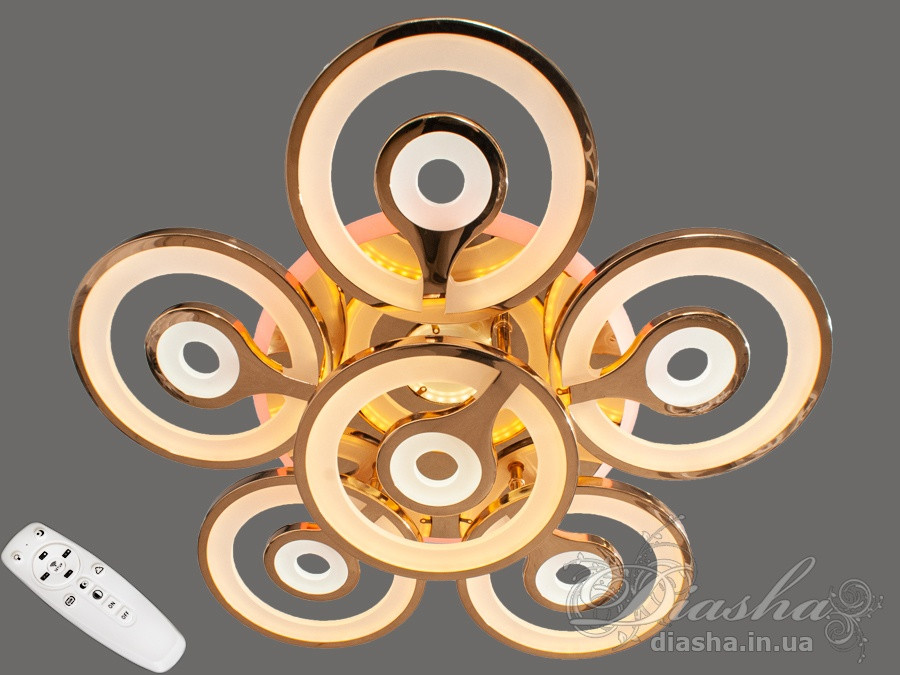 Світлодіодна люстра Diasha 55386/5+1G LED 3color dimmer