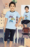 ОПТОМ Упаковка (158-164-170-176) Пижама бриджи+футболка с мотоциклами "Dream Machines" для подростка Minimoon