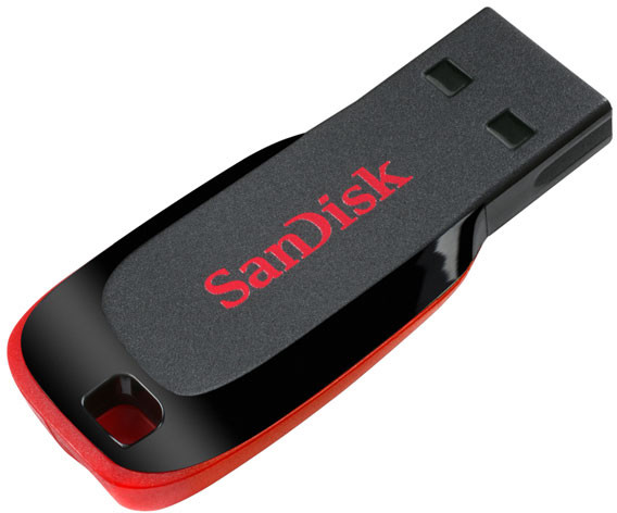  Flash Drive Sandisk USB Cruzer Blade 8 GB Black Red