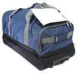 Сумка велика, дорожня на колесах 117 L Airtex синя, фото 4