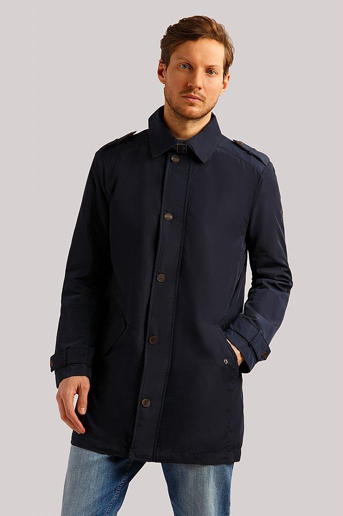 Чоловічий тренчкот Finn Flare B19-21001-101 темно-синій L, фото 1