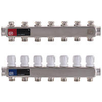 Коллекторный блок с термостат. клапанами EUROPRODUCT EP.S1100-07 1"x7 (EP4994)
