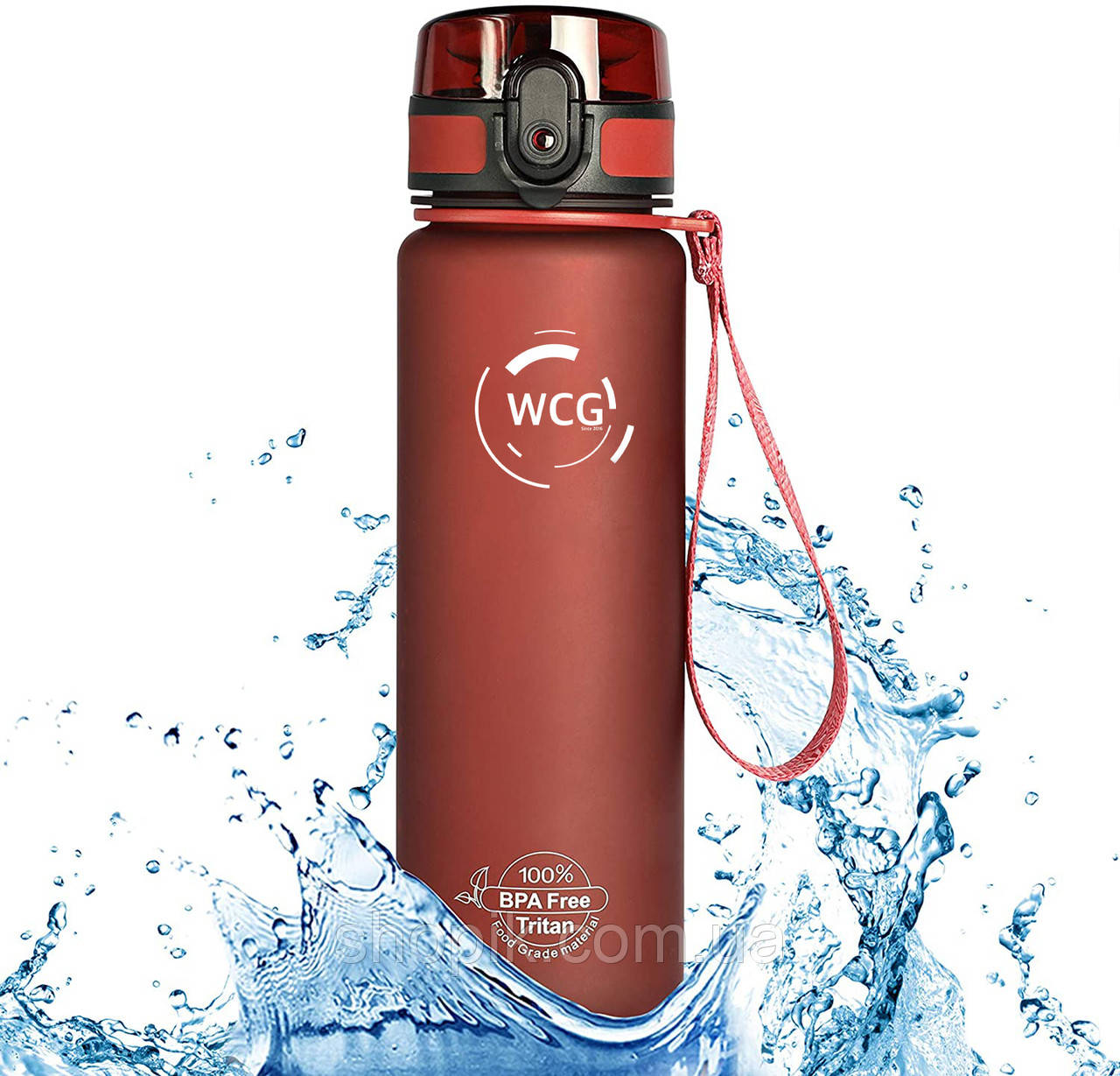 Пляшка для води WCG Red 1 л SHOPIK