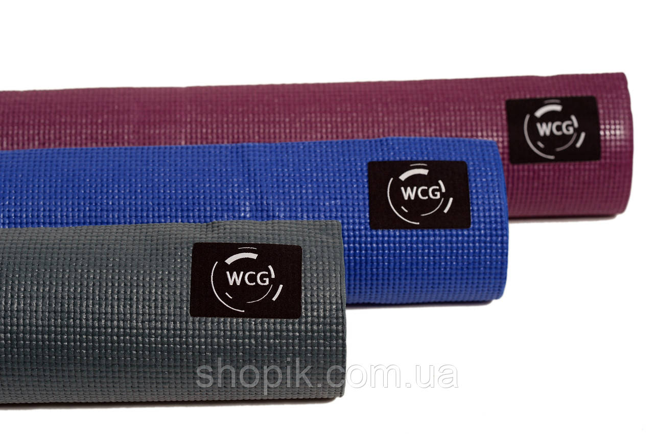 Килимок для йоги та фітнесу (йога мат) WCG M6 Синій SHOPIK