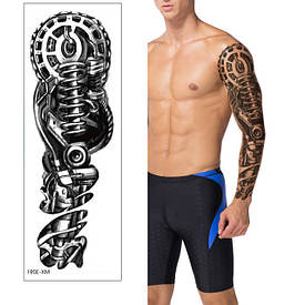 Біомеханіка, Органіка. Флеш Тату. Автомобіль, Робот. На Руку/Ногу/Бедро, 48*17 См