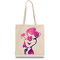 Еко-сумка, шоппер з принтом повсякденна "Мама і дитина"