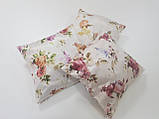 Комплект подушок двосторонні Троянди, 3 шт. 30х30см, фото 2