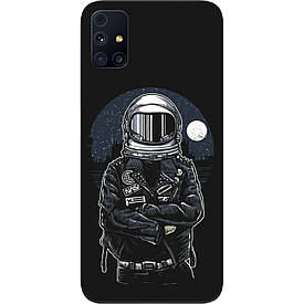 Чохол силіконовий Samsung M31s Galaxy M317F для з картинкою Космонавт і місяць