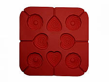 Форма силіконова для льодяників (серце, коло)