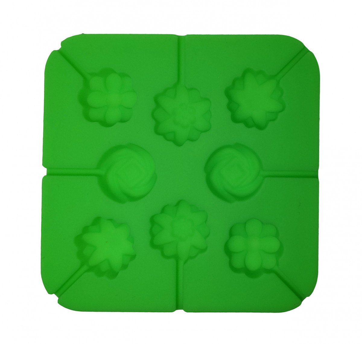 Форма силіконова для льодяників Квіти асорті