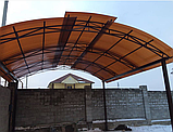 Навіс двоярусний з полікарбонату \ каскадний навіс з полікарбонату, фото 6