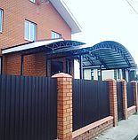 Навіс двоярусний з полікарбонату \ каскадний навіс з полікарбонату, фото 2