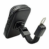 Тримач чохол телефону для вело мото вологозахищений до 6,5 дюймів на дзеркало, фото 3