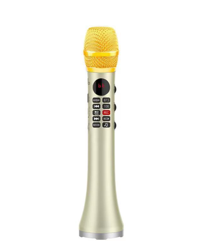 Бездротовий караоке мікрофон MicMagic L-699 DSP+AGC Золотий 20 Вт, Блютуз мікрофон