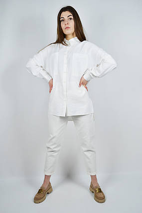 Сорочка льон LK Brand 254 M Білий, фото 1