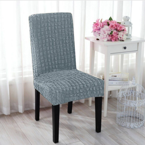 Чохли м'які на стільці без спідниці накидки натяжні турецькі, чохол на стілець декоративні жатка Сірий, фото 1