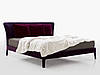 Ліжко двоспальне м'яке на ніжках MeBelle MUSKAN 160х200 см з ламелями, фіолетовий пурпурний велюр, фото 5