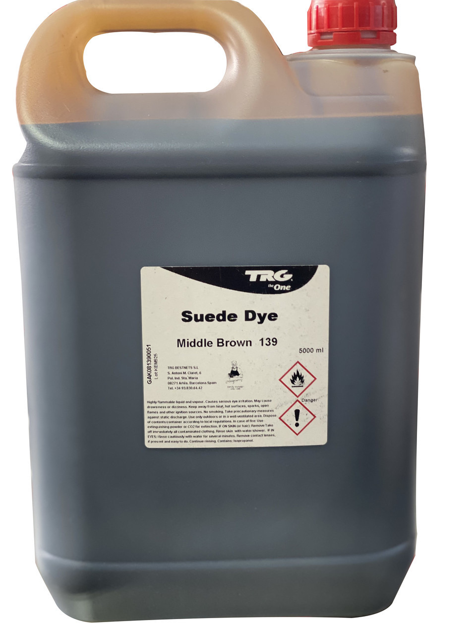 Фарба для замші та нубука коричневий No139 TRG Suede Dye,