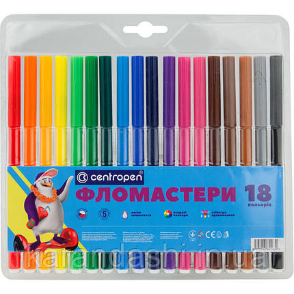 Фломастери 18 кольорів Centropen 7790\18, фото 2