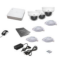 Комплект IP відеоспостереження Uniview 3DOME 4MEGA
