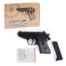 Пістолет металевий на кульках ZM02, Страйкбольний пістолет
