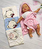 Дитяче полотенечко з капюшоном 90*90 см (Туреччина) / дитяче полотенечко куточок, фото 5