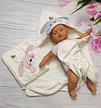 Дитяче полотенечко з капюшоном 90*90 см (Туреччина) / дитяче полотенечко куточок, фото 8