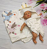 Дитяче полотенечко з капюшоном 90*90 см (Туреччина) / дитяче полотенечко куточок, фото 9