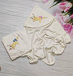 Дитяче полотенечко з капюшоном 90*90 см (Туреччина) / дитяче полотенечко куточок, фото 2