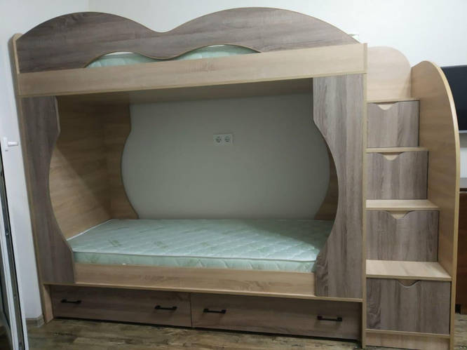 Купить Двухъярусная кровать для двоих детей. "МАРТИНА" ( Сонома/трюфель ...