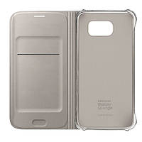 Чехол - книжка Flip Wallet Samsung Galaxy S6 edge G925F Золотистый
