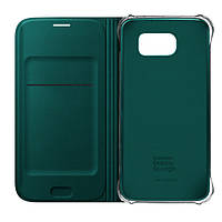 Чехол - книжка Flip Wallet Samsung Galaxy S6 edge G925F Зеленый