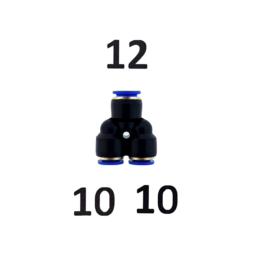 Трійник перехідний пуш фітінг Y 10-12-10 мм., фото 1