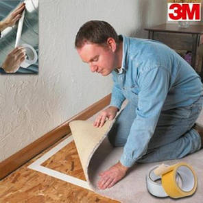 3M™ 9191 - Двосторонній скотч для ковроліну і лінолеуму, 16,0х0,26 мм, рулон 5 м, білий, фото 3