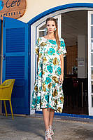 Женское платье цветочный принт Indiano 21NI-333 V 50(XXL) Цветной