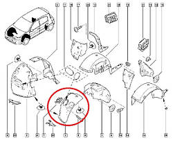 Підкрилок передній лівий Renault Megane II (Рено Меган 2) — 8200415285 Оригінал