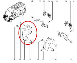 Підкрилок передній правий Renault Master III, Nissan NV400, Opel Movano B — 2.3dci (M9T) 638407725R Оригінал