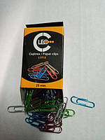 Скрепки кольорові металеві 28 мм 100 штук L1915 ТМ LEO 140134