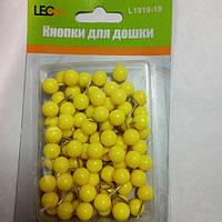 Кнопки для дошки кольорові кульки жовті 80 штук L1919-19 ТМ LEO 140152
