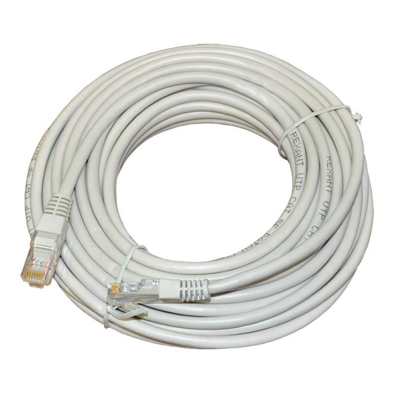 Патч-корд RJ45 20м, мережевий кабель UTP Cat.5E Lan