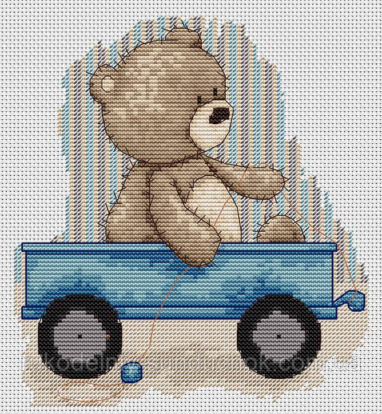 Набір для вишивки хрестом Luca-S B1082 Ведмежа Бруно, фото 1