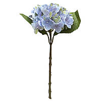 Штучна квітка Гортензія, 42 см, штучна квітка блакитна (630614)