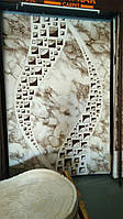 Светлый бежевый ковёр рисунок Мрамор размер 1,5/2,3м